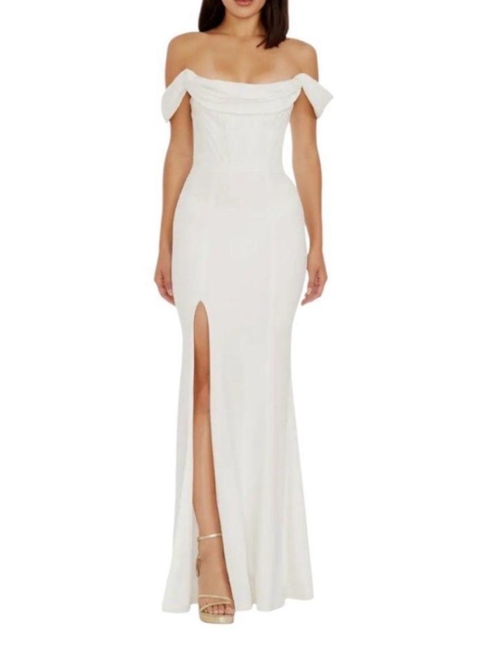 NWOT $248 Dree the Population Melania Off the Shoulder Gown XXL READ